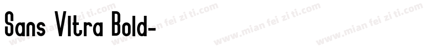 Sans Vltra Bold字体转换